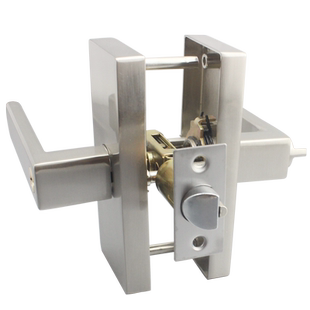 三杆式执手锁替换老式三杆球锁无菌室彩钢板用面板三柱锁孔距110