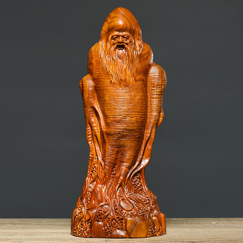 寿星公摆件生日礼品木雕
