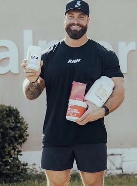 克里斯CBUM同款RAW男运动休闲水洗棉质字母标圆领弹性宽松短袖F7