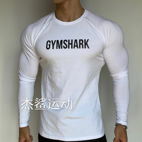 劲夫同款好穿GYMSHARK APOLLO男修身显大运动健身休闲弹性长袖P2