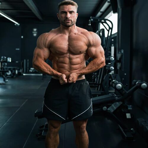 牛货Gymshark retro双层尼龙刺绣标撞色线条男运动休闲速干短裤