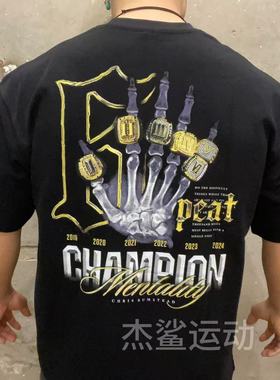 折扣限定CBUM克里斯同款6冠王戒指男女运动休闲宽松棉圆领短袖G2
