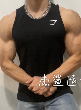 必入款GYMSHARK CRITICAL基础男运动健身休闲棉质弹性宽带背心G4