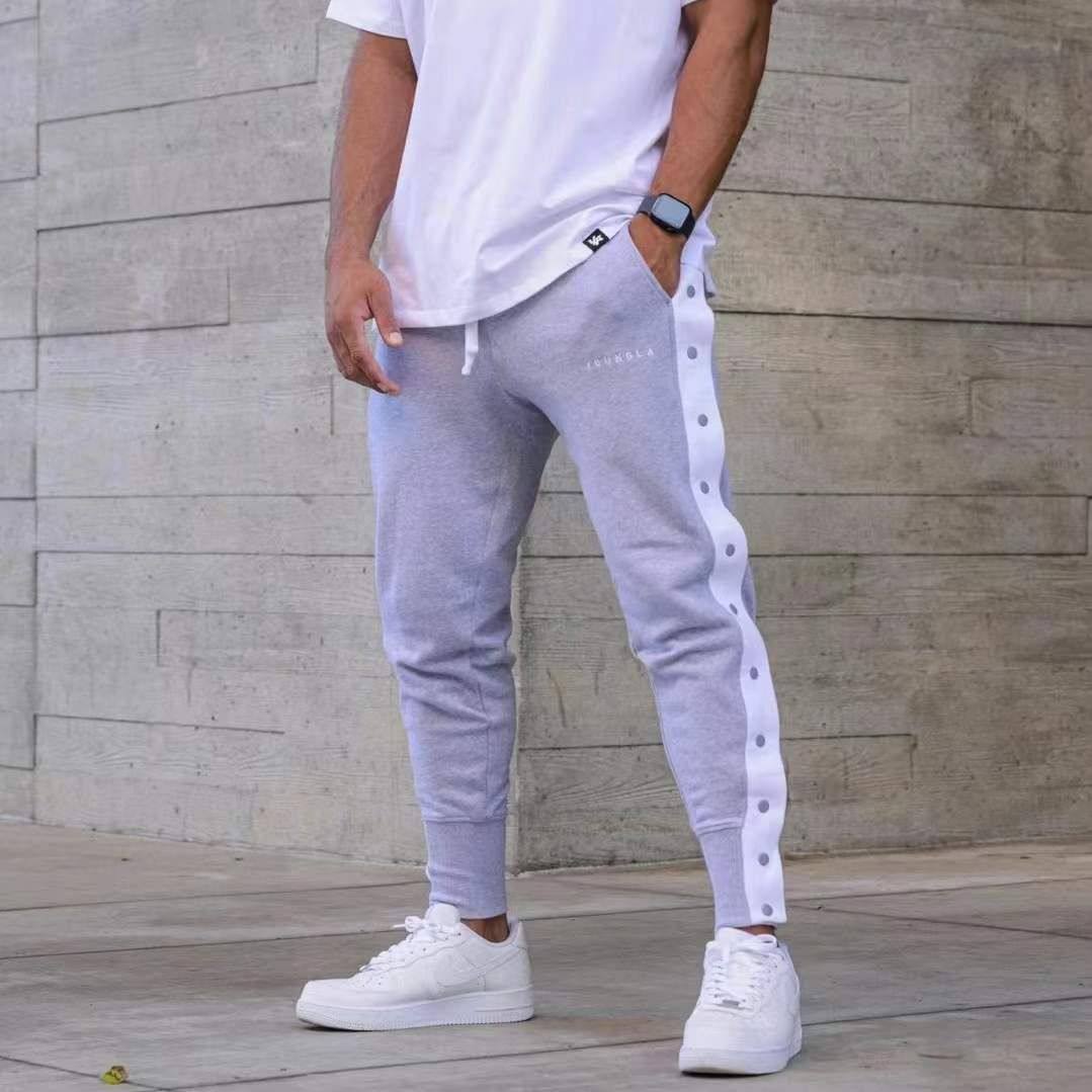 断码清仓YLA春秋款排扣男士运动休闲健身快脱棉质收脚宽松长裤,运动服/休闲服装,运动中长裤／短裤,淘宝优惠券,粉丝福利购,淘宝优惠卷