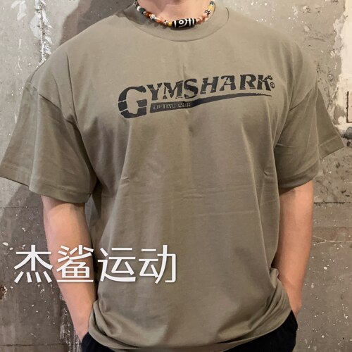 现货GYMSHARK PUMP Cover男运动健身休闲纯棉透气圆领宽松短袖C1