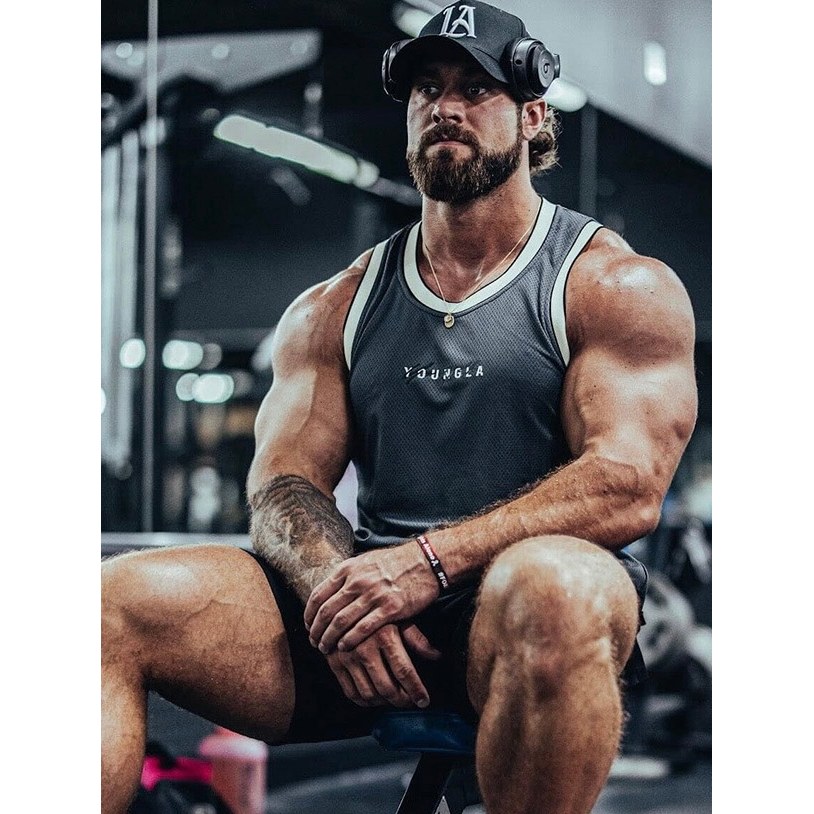 清仓特价克里斯YLA运动休闲立体字母包边网眼透气拼色宽带背心Q3