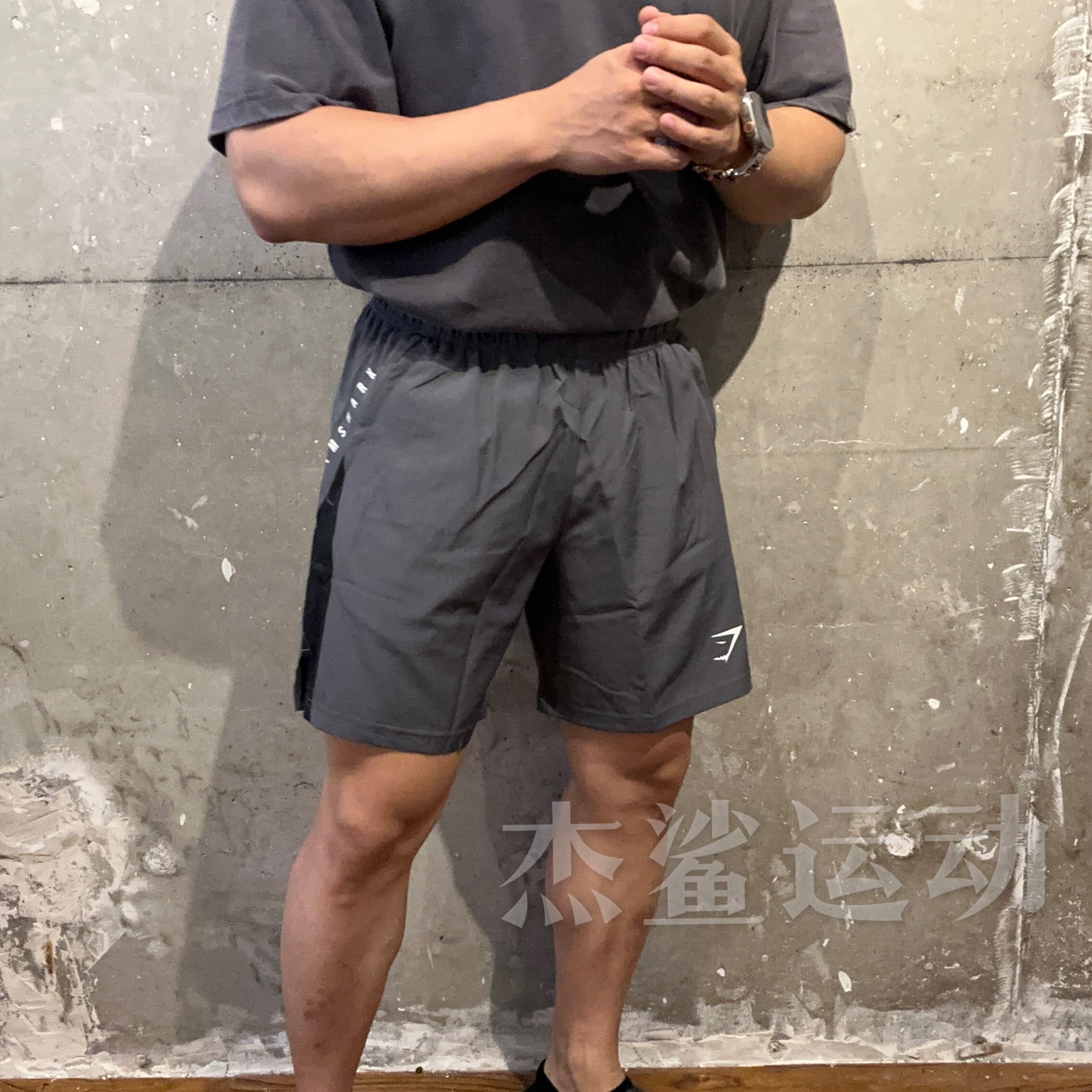 新款现货GYMSHARK SPORT男士夏季运动健身休闲弹性透气速干短裤H4
