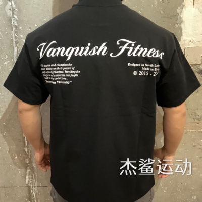 折扣VANQUISH FITNESS字母款VQ运动休闲棉质亲肤宽松圆领短袖F3