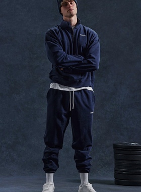 现货GYMSHARK REST DAY男运动休闲刺绣标纯棉宽松收口纯色长裤N6