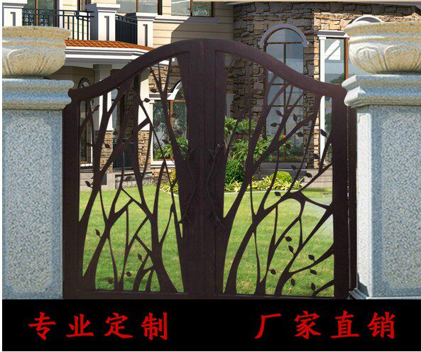 厂家定制欧式铁艺大院别墅庭门门防g盗门镀锌花园门墙区围小门