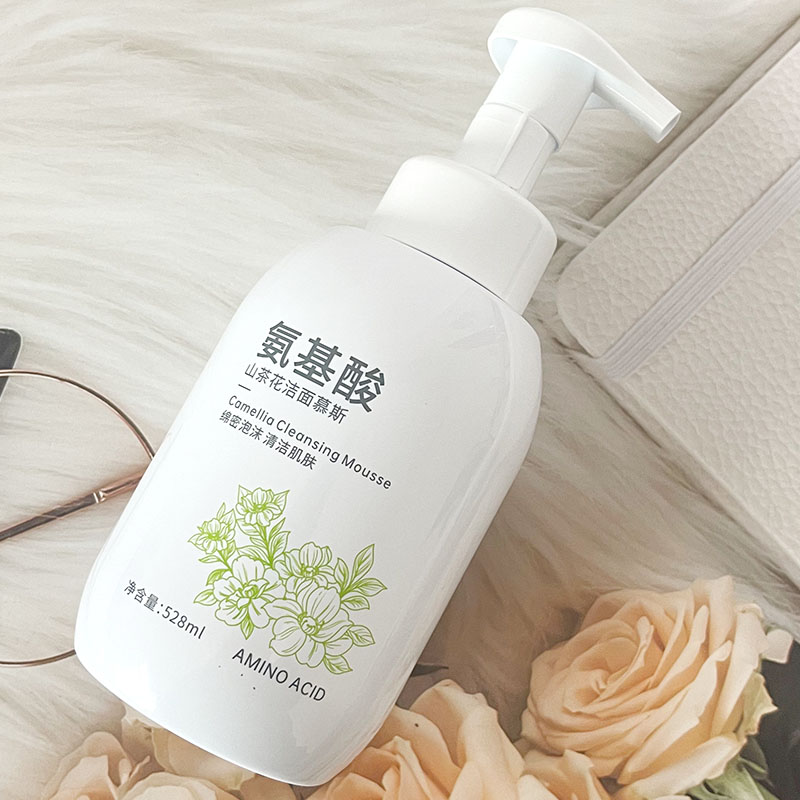 正彩氨基酸山茶花洁面慕斯528ml深层清洁补水保湿温和控油泡沫