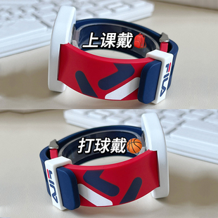 FILA斐乐硅胶运动防水手表男女士学生初高中考试腕表生日礼物6550