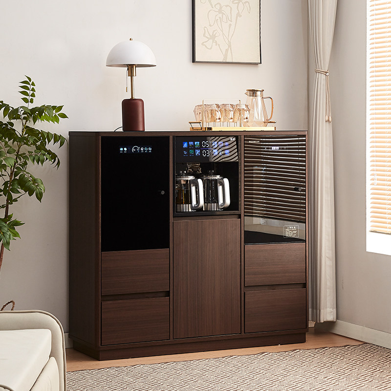 新款高端茶吧机柜子家用全自动客厅带杀菌柜智能一体饮水机柜语音