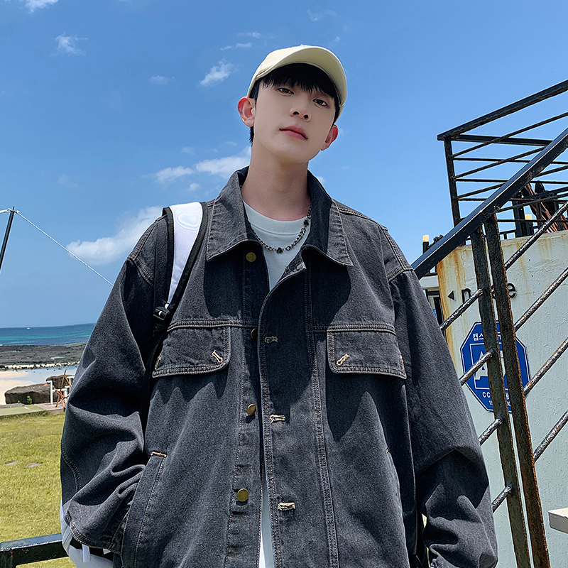 Crying Center男旋律风车方寸先生十九秋工作室宽松休闲牛仔夹克