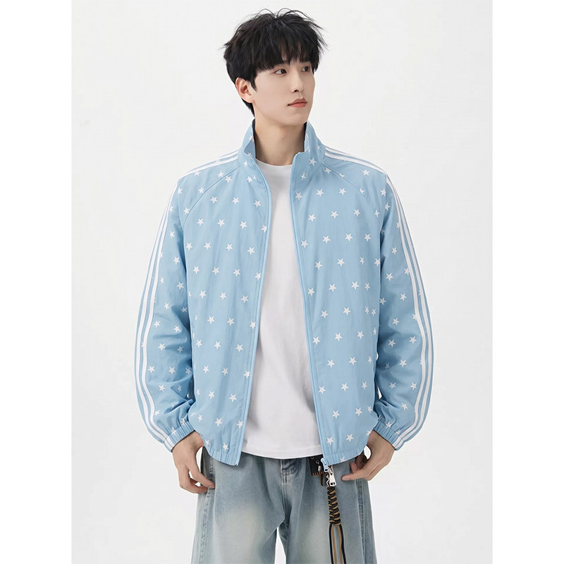 Crying Center哭喊中心1807情侣款拼接外套美式潮流满天星防晒衣