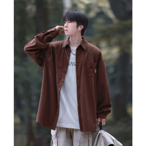 Crying Center男libbtter阿茶与阿古pd大人jmhomme灯芯绒宽松衬衫