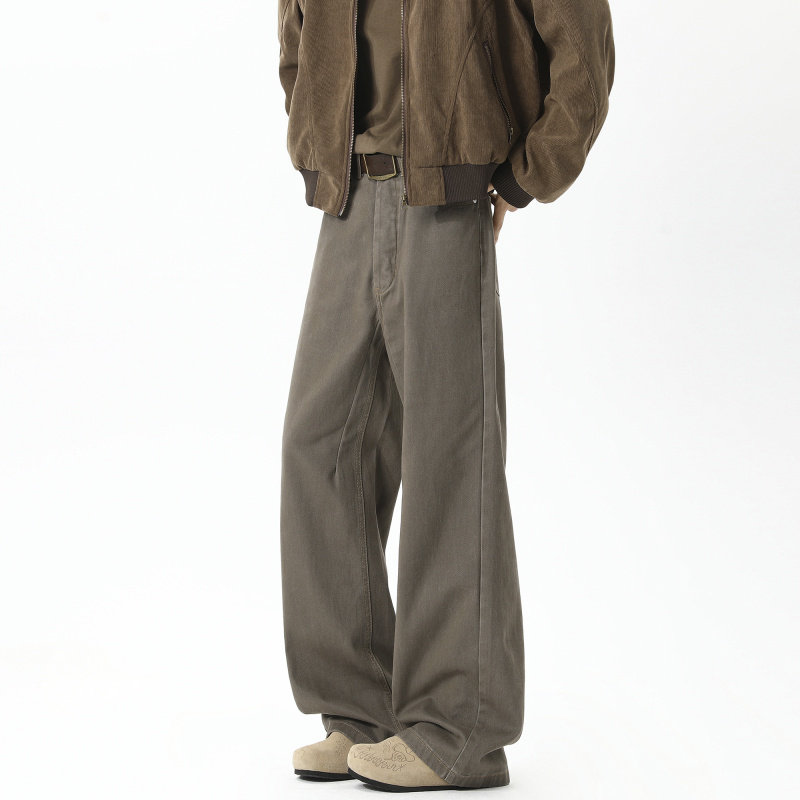 Crying Center男妈个鸡妈马切达工作室emeisa时有宽松水洗休闲裤