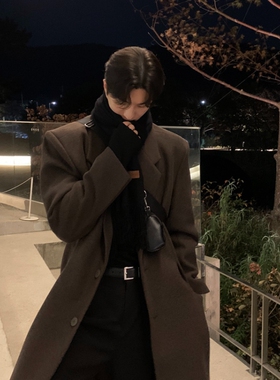 Crying Center男外套pd大人黑衣先生白糖玫瑰jmhomme加厚毛呢大衣