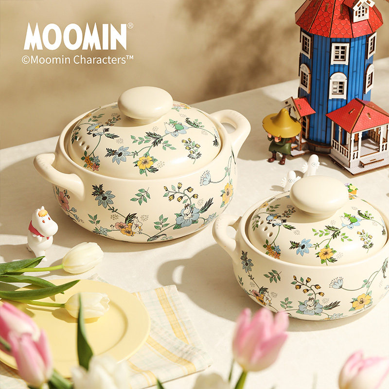 蓝莲花moomin姆明官方正品砂锅煲炖锅家用耐高温燃气灶煲汤陶瓷锅,厨房/烹饪用具,砂锅/石锅,淘宝优惠券,粉丝福利购,淘宝优惠卷
