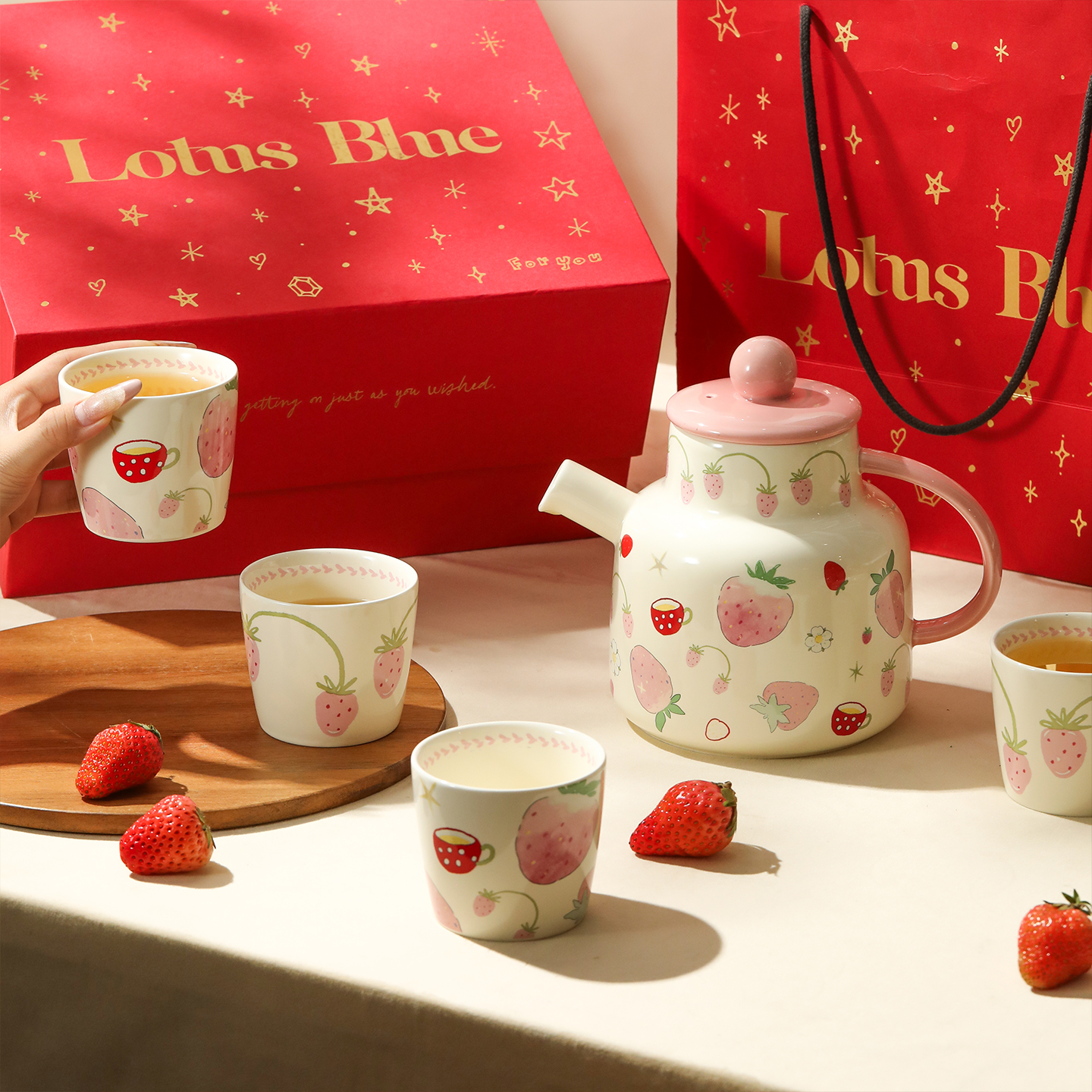 陶瓷水具水壶套装礼盒高颜值