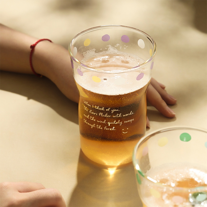 蓝莲花高硼硅玻璃啤酒杯