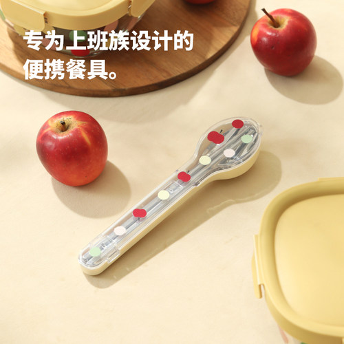 蓝莲花不锈钢便携餐具
