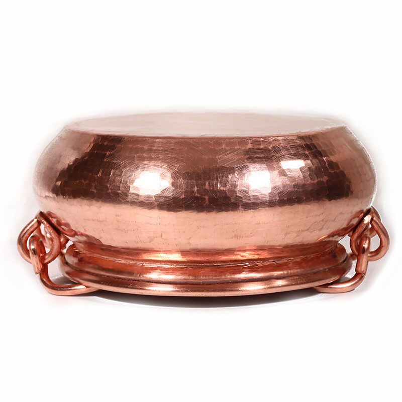 铜锅云南江川抚仙湖特色煮鱼汤锅洋芋焖饭纯铜手工加厚电磁炉专用