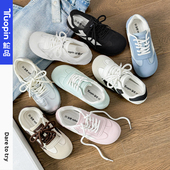 百搭配裙子小白鞋 鮀品德训鞋 复古勃肯鞋 芭蕾泡芙鞋 女2026春季 新款