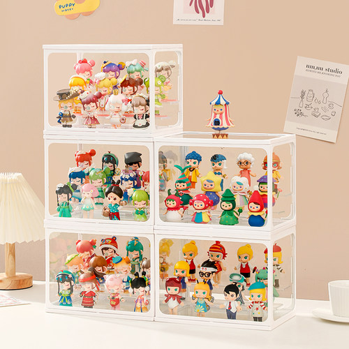 透明玻璃摆柜泡泡玛特盲盒收纳展