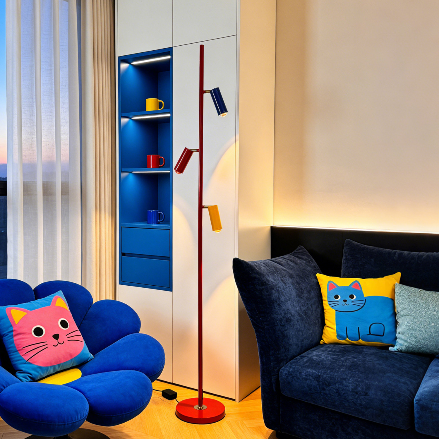 多巴胺落地灯创意彩色氛围孟菲斯客厅卧室沙发旁艺术装饰立式台灯