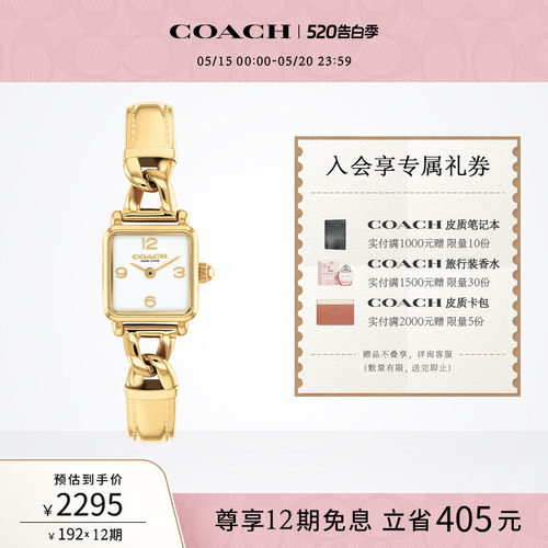 蔻驰CASS简约数字珠宝扣方表手表