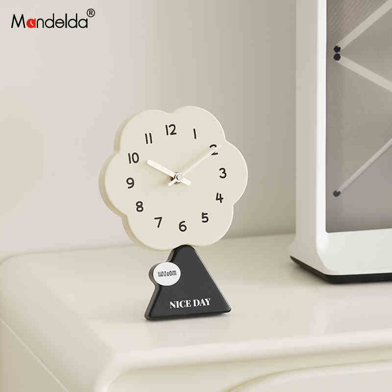 Mandelda家居办公桌面创意时钟摆件客厅玄关入户电视柜高档装饰品