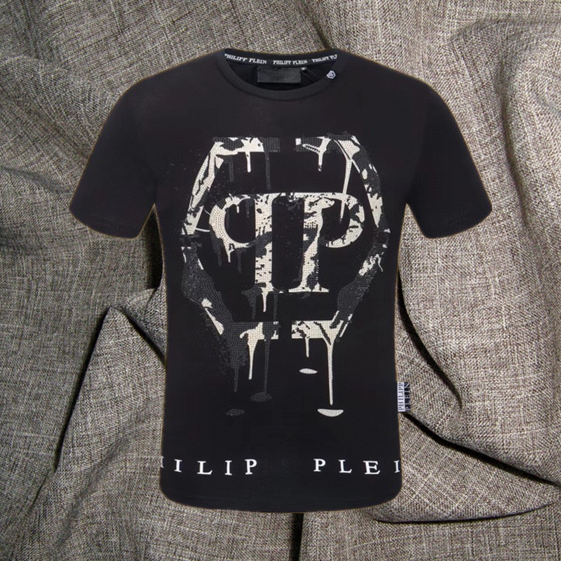 2021菲利普普兰春夏新款PP烫钻男士潮流时尚都市百搭短袖圆领T恤
