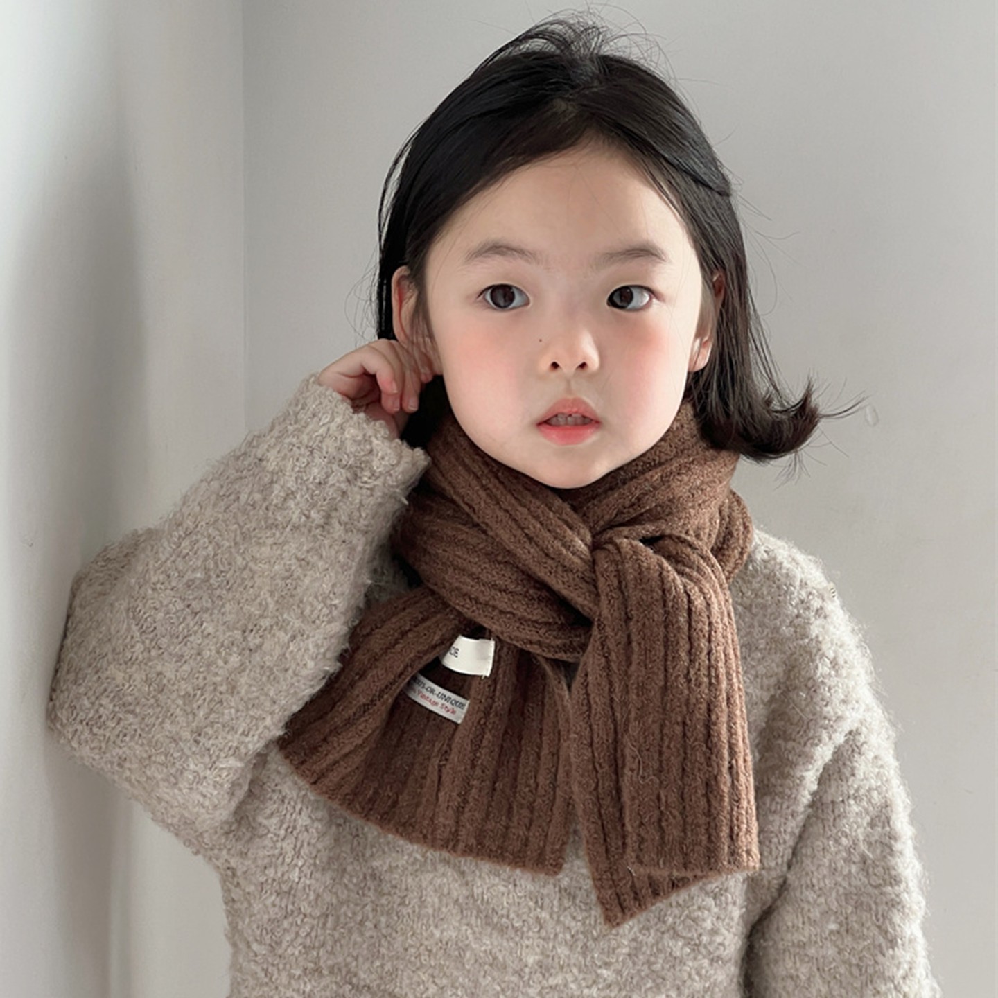 2025新款儿童围巾秋冬季男女童纯色洋气围脖宝宝简约百搭保暖围巾,童装/婴儿装/亲子装,围巾,淘宝优惠券,粉丝福利购,淘宝优惠卷