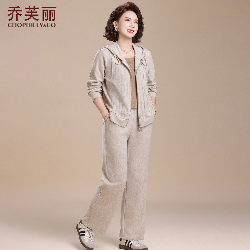 妈妈春装运动套装时尚洋气2026新款今年流行中老年休闲外套女春秋