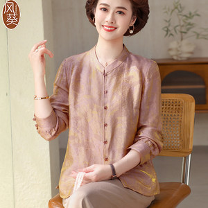 大码妈妈天丝棉麻亚麻上