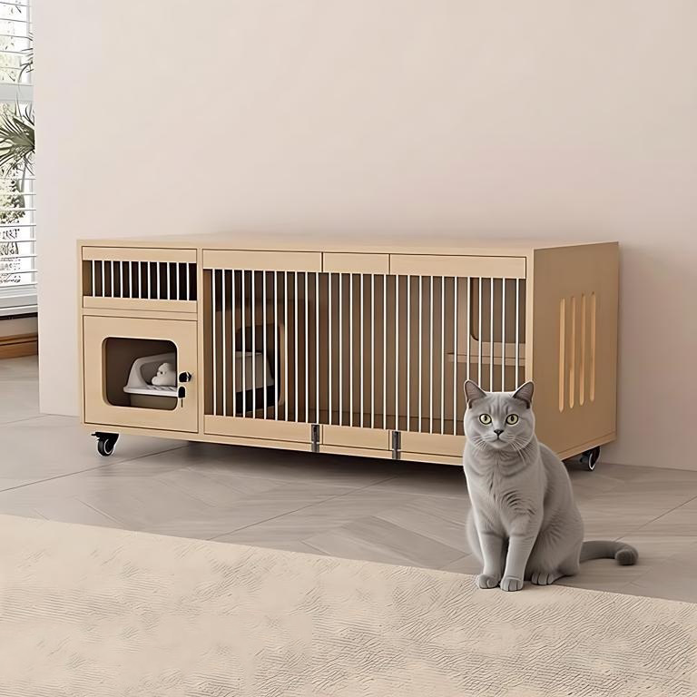 猫柜猫笼子超大空间猫咪实木猫窝四季通用一体繁育家用室内猫别墅,宠物/宠物食品及用品,猫笼子/猫别墅,淘宝优惠券,粉丝福利购,淘宝优惠卷