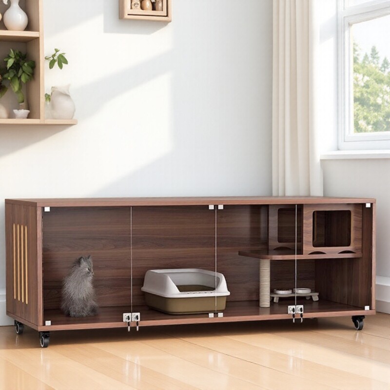 猫别墅猫柜猫笼超大自由空间猫舍猫窝猫房子猫咪家用室内实木猫屋