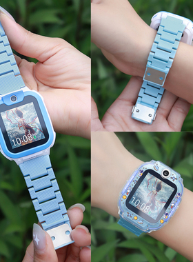 适用小天才电话手表Z11表带磁吸闪扣Z6PRO腕带Z8/Z9/Z10保护壳卡通儿童Q3/D5/Q2A/D2A/Z5/Z1Y/Q1A磁力Z7S配件