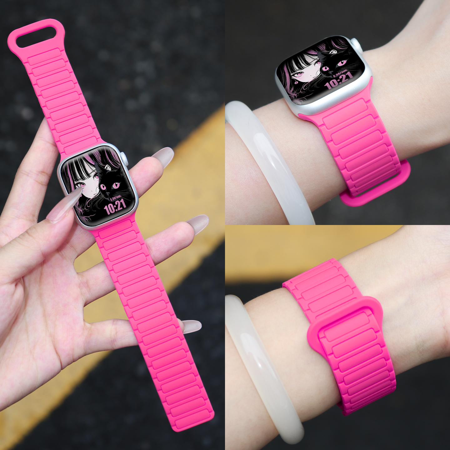 适用苹果手表iwatchS10磁吸表带