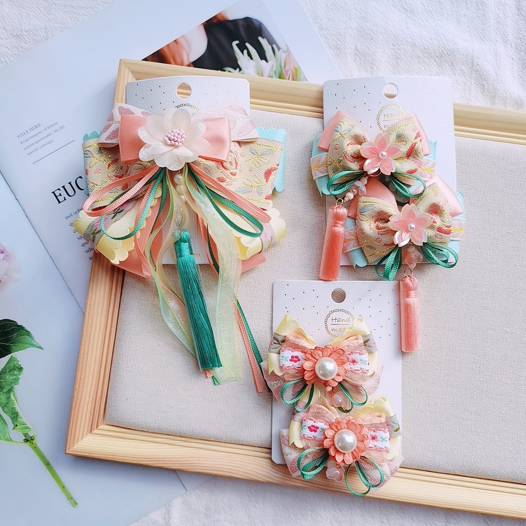 手作中国古风汉服重工发夹