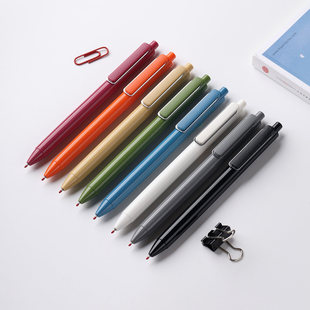 按动广告中性笔定制黑色水笔签字定制笔广告宣传笔免费刻字印logo