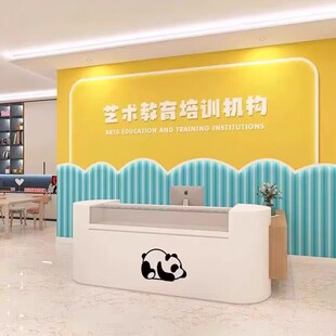 3d立体教育机构前台壁纸艺术培训班背景装饰早教中心幼儿园墙纸