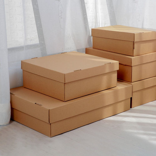 肖夫人纸箱牛皮纸鞋盒翻盖上下盖