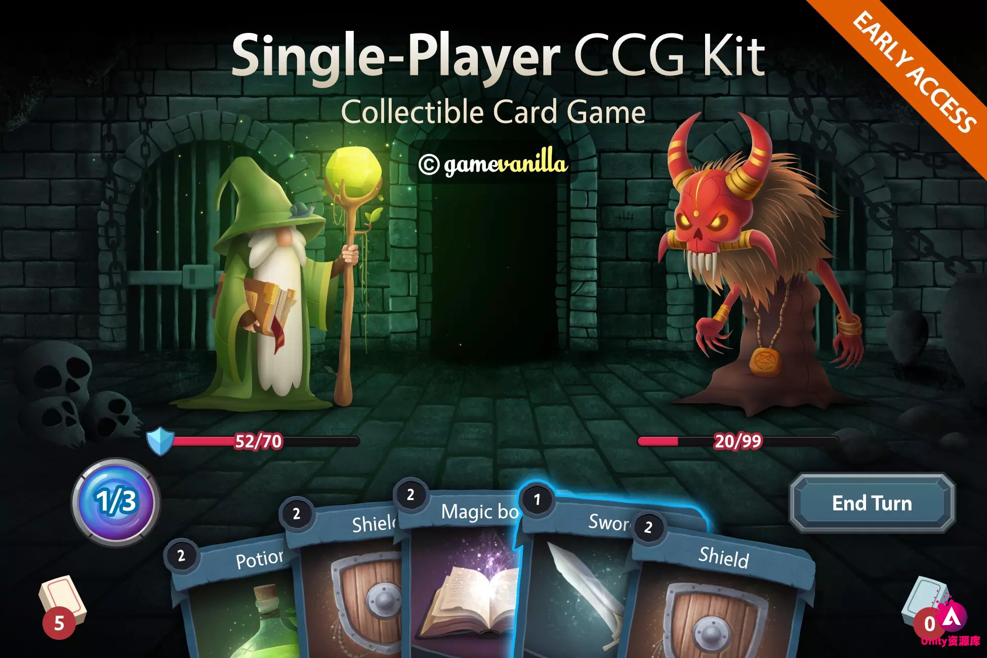 Unity3D最新版Single-Player CCG Kit 1.1.1EA单人卡牌游戏源码-封面