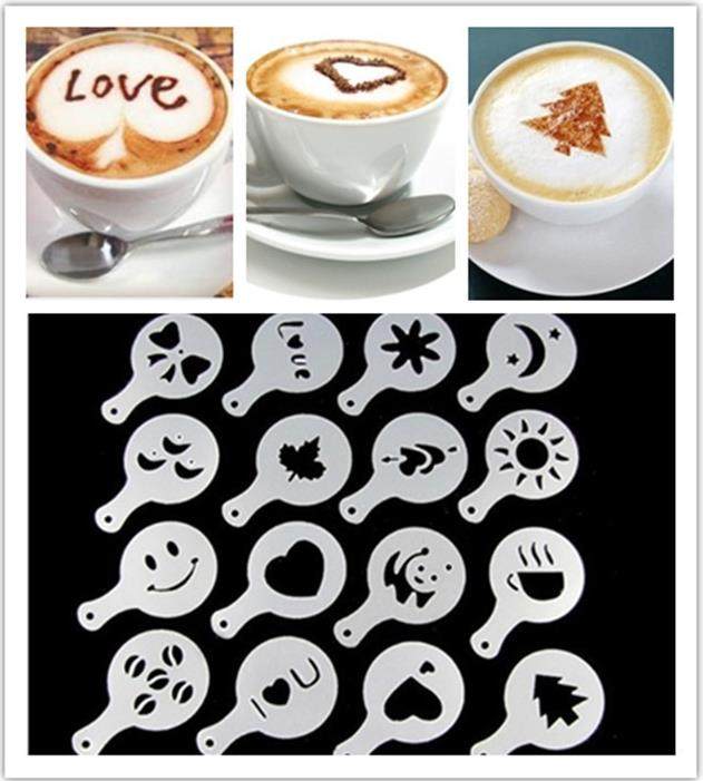 咖啡拉花神器拉花模具拉花片材料图案印花花式工具套装家用塑料|msdalam kategori pinggan mangkuk, kopi, perkakas sokongan - dari Buy2taobao.com untuk memberikan perkhidmatan ejen Taobao profesional membeli