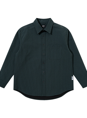 MUNDANE(MDE) 24AW色织泡泡纱廓形休闲长袖衬衫外套