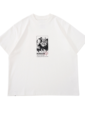 MUNDANE (MDE) 24SS 美式街头潮流宽松廓形印花短袖T恤 索罗娜