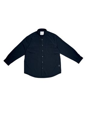 MUNDANE(MDE) COOLMAX®泡泡纱面料抗皱免烫宽松廓形纯色长袖衬衫