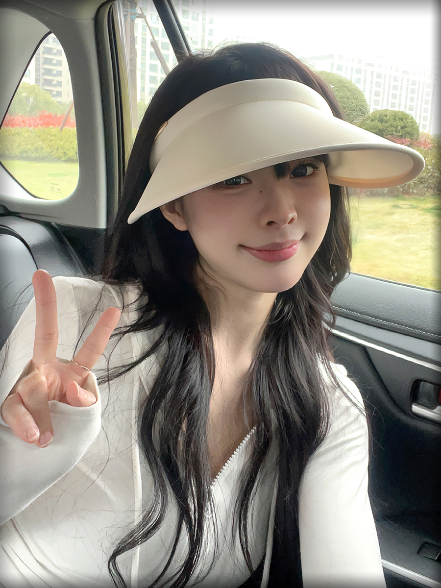 纯色大檐遮阳防晒帽户外出游遮脸